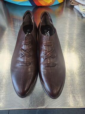 Spring Step Dark Brown Leather Slip-On Loafers